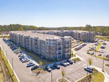 Ample surface lot parking space